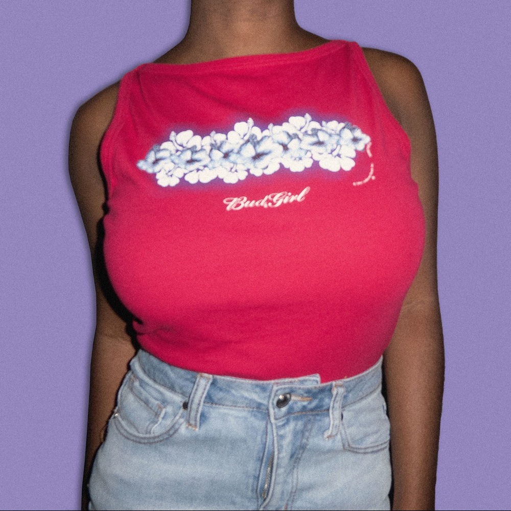 Techstyles Sportswear 2001 Bud Girl Tank Top